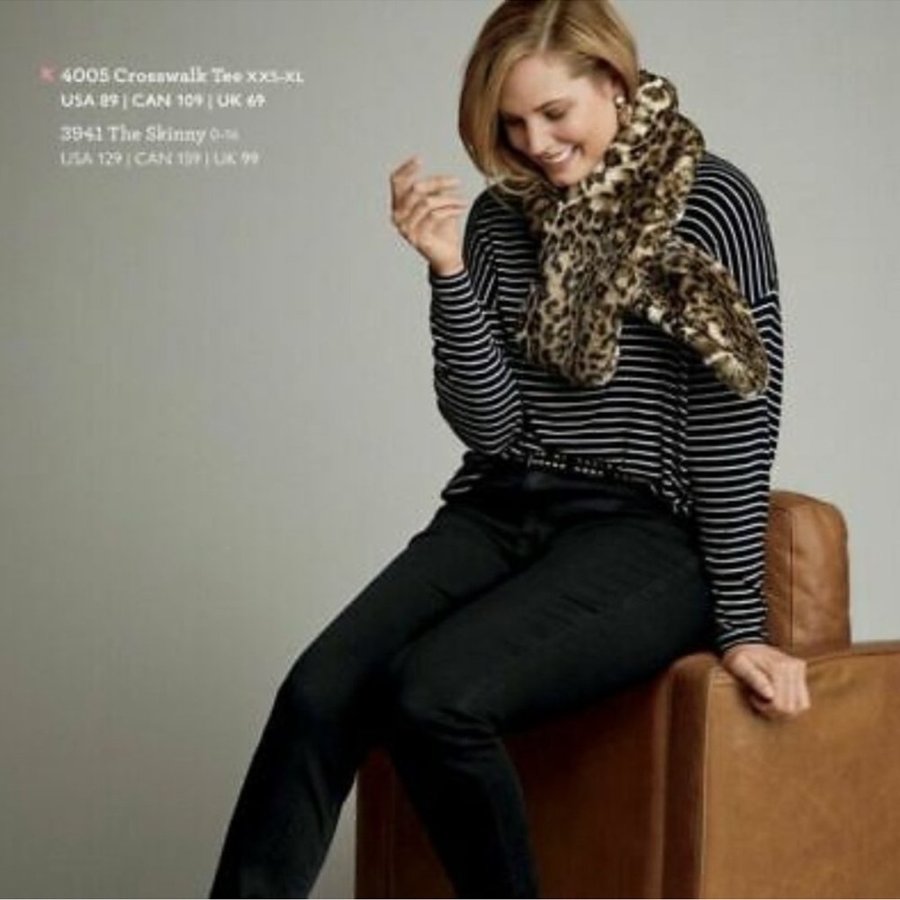 CAbi Black and White Striped Top Small